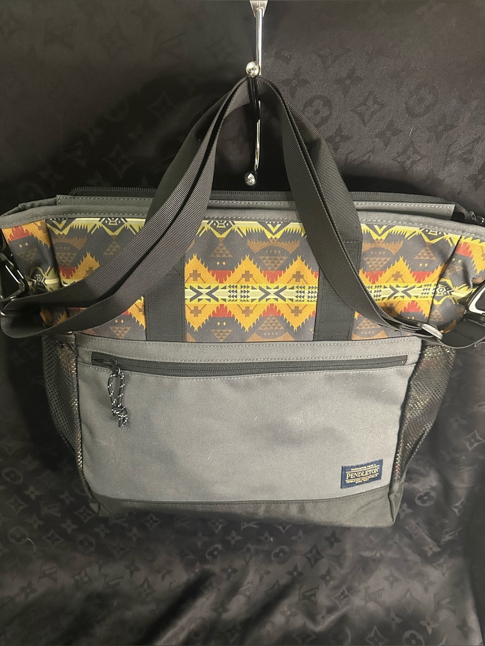 Pendleton Gray carryall Tote in Nehalem grey colorway